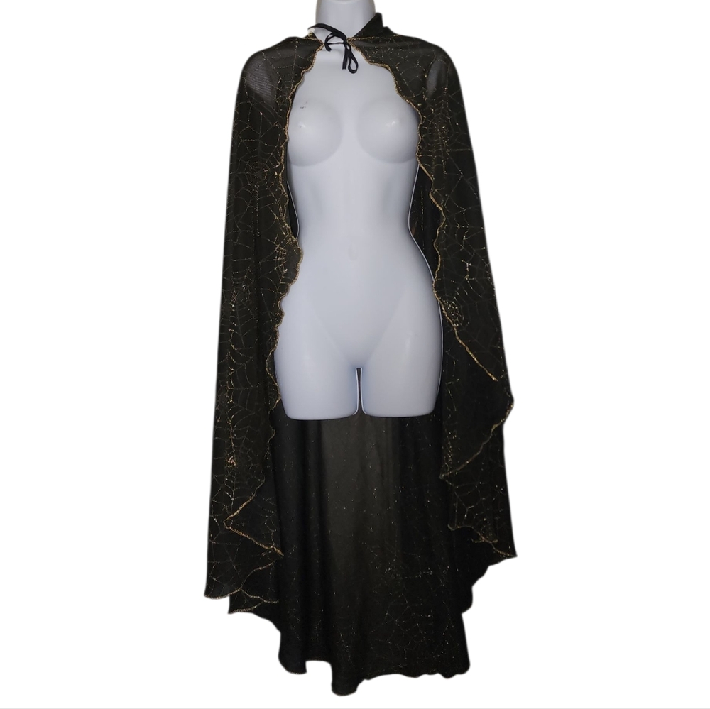 🕸Adult Hooded Spiderweb Glitter Cape 🕸